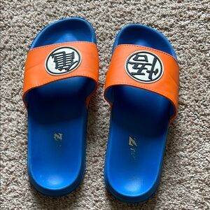 Dragon Ball Z Blue and Orange Sandals Bold Comfort